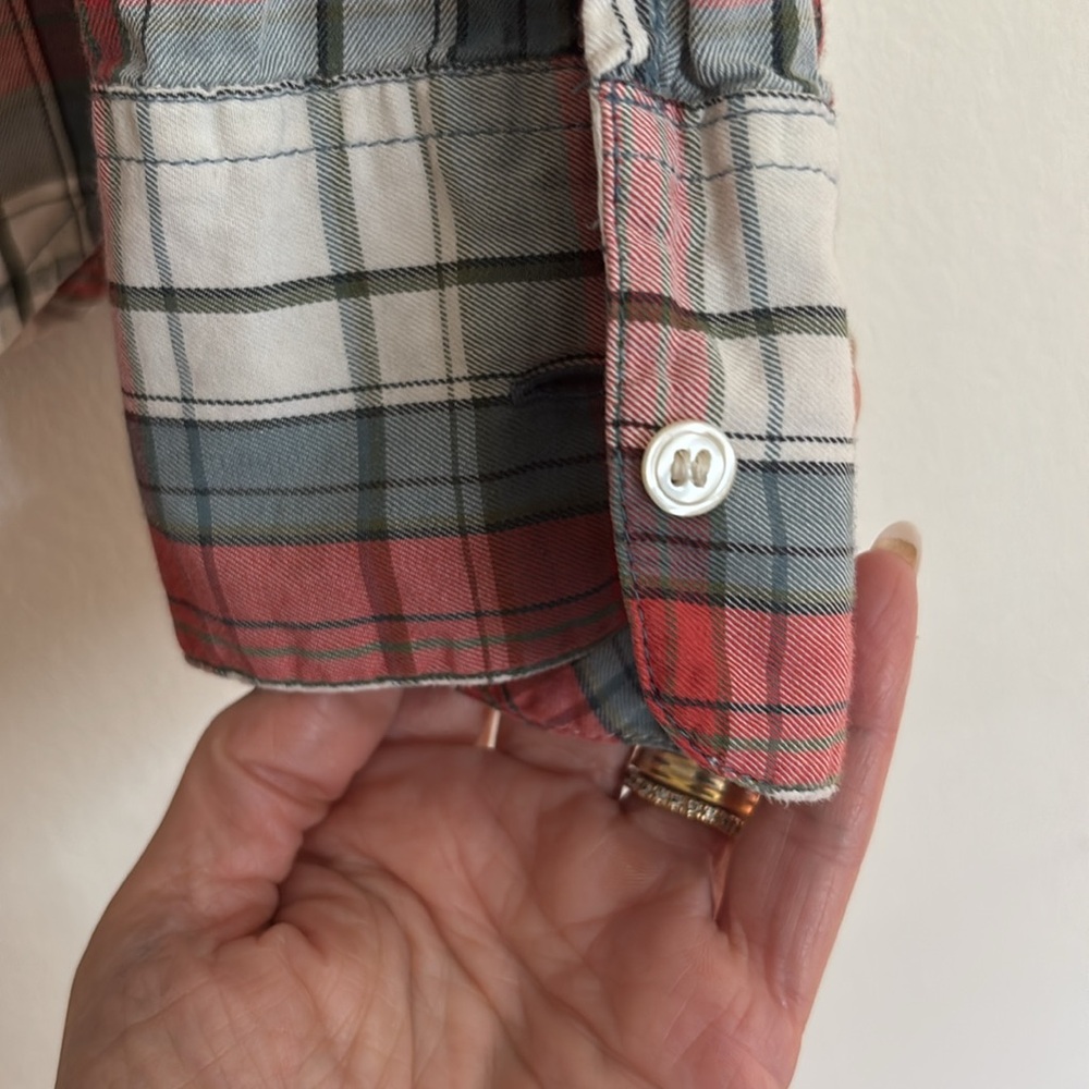 American Eagle Outfitters Plaid Button-Up Shirt - Size 8 - Picture 5 of 10